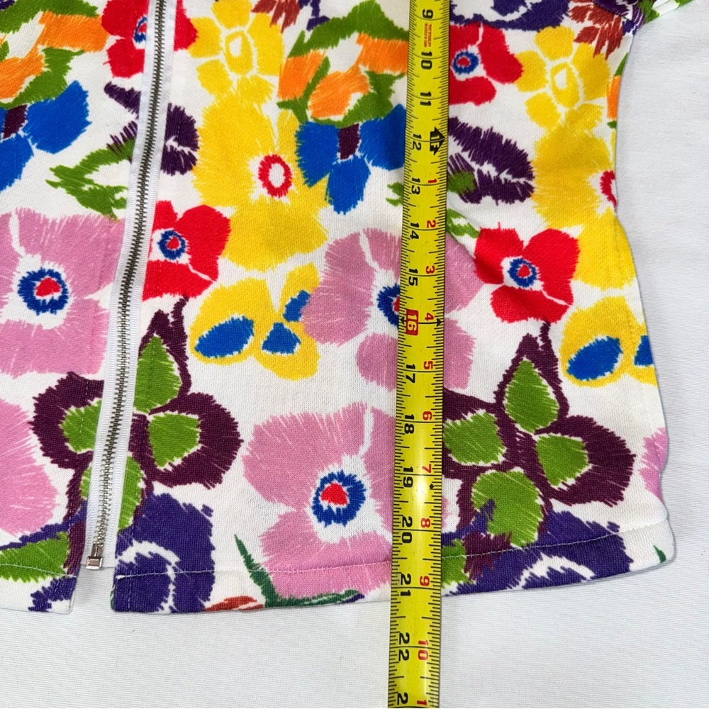 Trisha Tyler‎ Floral Multicolor Women's Jacket Art to Wear Shirt Pockets M - Picture 7 of 10
